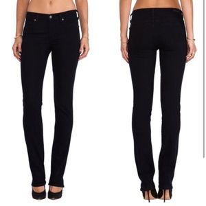 Citizens of Humanity Elson Medium Rise Straight Leg Black Jeans